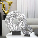 GobekUsa Circle Ornament Desk Decoration Resin Ring Statue Modern Crafts Decor