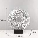 GobekUsa Circle Ornament Desk Decoration Resin Ring Statue Modern Crafts Decor