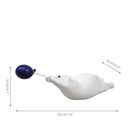 Modern white and blue flying bear balloon living room figurine by Decorbites