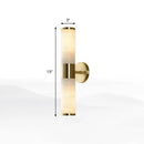 GobekUsa Modern Pillar Shaped Sconce Light: Marble Bedside Wall Lamp in White and Brass