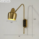 GobekUsa Swivel Shade Wall Mount Light - Sleek Metal Bedside Reading Lamp with V-Shaped Arm