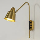 GobekUsa Swivel Shade Wall Mount Light - Sleek Metal Bedside Reading Lamp with V-Shaped Arm