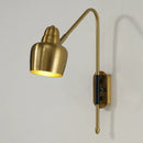 GobekUsa Swivel Shade Wall Mount Light - Sleek Metal Bedside Reading Lamp with V-Shaped Arm