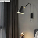 GobekUsa Swivel Shade Wall Mount Light - Sleek Metal Bedside Reading Lamp with V-Shaped Arm