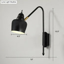 GobekUsa Swivel Shade Wall Mount Light - Sleek Metal Bedside Reading Lamp with V-Shaped Arm