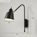 GobekUsa Swivel Shade Wall Mount Light - Sleek Metal Bedside Reading Lamp with V-Shaped Arm
