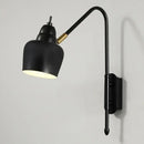 GobekUsa Swivel Shade Wall Mount Light - Sleek Metal Bedside Reading Lamp with V-Shaped Arm