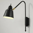 GobekUsa Swivel Shade Wall Mount Light - Sleek Metal Bedside Reading Lamp with V-Shaped Arm