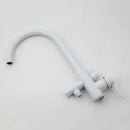 GobekUsa Dual Handle Bathtub Faucet Set with Hand Shower, Floor Mounted Hot Cold Mixer