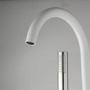 GobekUsa Dual Handle Bathtub Faucet Set with Hand Shower, Floor Mounted Hot Cold Mixer