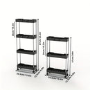 Modern white and chrome rolling utility cart bathroom storage rack by Decorbites