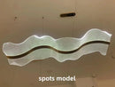 GobekUsa Acrylic Ribbon LED Pendant Chandelier - Designer Dining Room Hanging Lamp