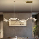 GobekUsa Acrylic Ribbon LED Pendant Chandelier - Designer Dining Room Hanging Lamp