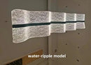 GobekUsa Acrylic Ribbon LED Pendant Chandelier - Designer Dining Room Hanging Lamp