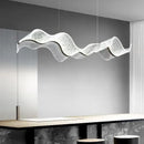 GobekUsa Acrylic Ribbon LED Pendant Chandelier - Designer Dining Room Hanging Lamp