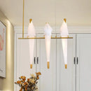 GobekUsa Modern Bird-Shaped Island Pendant Light: 3/4/5 Golden Hanging Lights for Bedroom