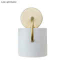 GobekUsa Contemporary Cylinder Wall Lamp with Curved Arm - White Metal Sconce Light Fixture (1 Bulb)