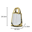 GobekUsa Golden Handbag Ceramic Vase for Stunning Flower Arrangements