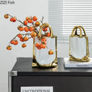 GobekUsa Golden Handbag Ceramic Vase for Stunning Flower Arrangements