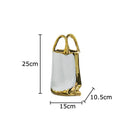GobekUsa Golden Handbag Ceramic Vase for Stunning Flower Arrangements