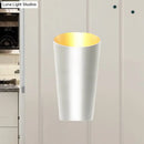 GobekUsa Modern LED Bedside Sconce Light - Black/White Finish Wall Lamp with Aluminum Cylinder Shade