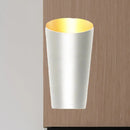 GobekUsa Modern LED Bedside Sconce Light - Black/White Finish Wall Lamp with Aluminum Cylinder Shade