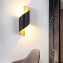 GobekUsa Aluminum Outdoor Wall Lamp with Spiral Up and Down Light