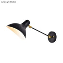 GobekUsa Modern Duckbill Sconce in Metallic Black/Grey - 1 Light Wall Lamp for Living Room