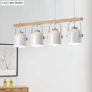 GobekUsa Modern White and Grey Dome Shade Chandelier - Nordic Metal Island Light