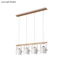 GobekUsa Modern White and Grey Dome Shade Chandelier - Nordic Metal Island Light