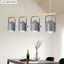 GobekUsa Modern White and Grey Dome Shade Chandelier - Nordic Metal Island Light
