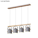 GobekUsa Modern White and Grey Dome Shade Chandelier - Nordic Metal Island Light