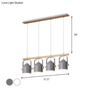 GobekUsa Modern White and Grey Dome Shade Chandelier - Nordic Metal Island Light