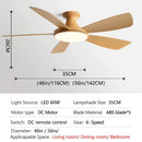 GobekUsa 56" Modern Ceiling Fan with Remote Control for Bedroom and Restaurant