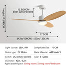 GobekUsa 52" Modern DC Ceiling Fan with Remote Control for Home and Restaurant