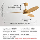 GobekUsa 52" Modern DC Ceiling Fan with Remote Control for Home and Restaurant