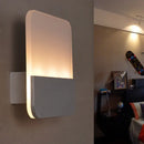 GobekUsa Modern LED Sconce Light: Sleek White Round/Square Design, Single Acrylic Wall Lighting in Warm/White Glow