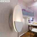 GobekUsa Modern LED Sconce Light: Sleek White Round/Square Design, Single Acrylic Wall Lighting in Warm/White Glow