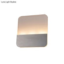 GobekUsa Modern LED Sconce Light: Sleek White Round/Square Design, Single Acrylic Wall Lighting in Warm/White Glow