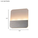 GobekUsa Modern LED Sconce Light: Sleek White Round/Square Design, Single Acrylic Wall Lighting in Warm/White Glow