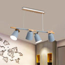 GobekUsa Nordic Metal Linear Chandelier - 4 Head Island Lighting in Green/Grey/White for Restaurants