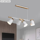 GobekUsa Nordic Metal Linear Chandelier - 4 Head Island Lighting in Green/Grey/White for Restaurants