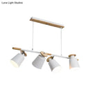GobekUsa Nordic Metal Linear Chandelier - 4 Head Island Lighting in Green/Grey/White for Restaurants