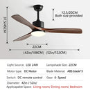 GobekUsa 3 Blade DC Ceiling Fan with LED Light & Remote Control