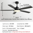 GobekUsa Living Bedroom Ceiling Fan With Light, Remote Control, 48-60 Inch, LED, DC, 220V