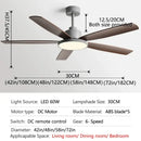GobekUsa Living Bedroom Ceiling Fan With Light, Remote Control, 48-60 Inch, LED, DC, 220V