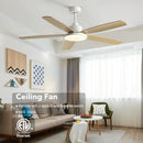 GobekUsa Living Bedroom Ceiling Fan With Light, Remote Control, 48-60 Inch, LED, DC, 220V