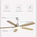 GobekUsa Living Bedroom Ceiling Fan With Light, Remote Control, 48-60 Inch, LED, DC, 220V