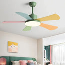 GobekUsa 48" Bedroom Restaurant Ceiling Fan with 5 Wood Blades, DC Motor, LED Light, Remote