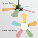 GobekUsa 48" Bedroom Restaurant Ceiling Fan with 5 Wood Blades, DC Motor, LED Light, Remote